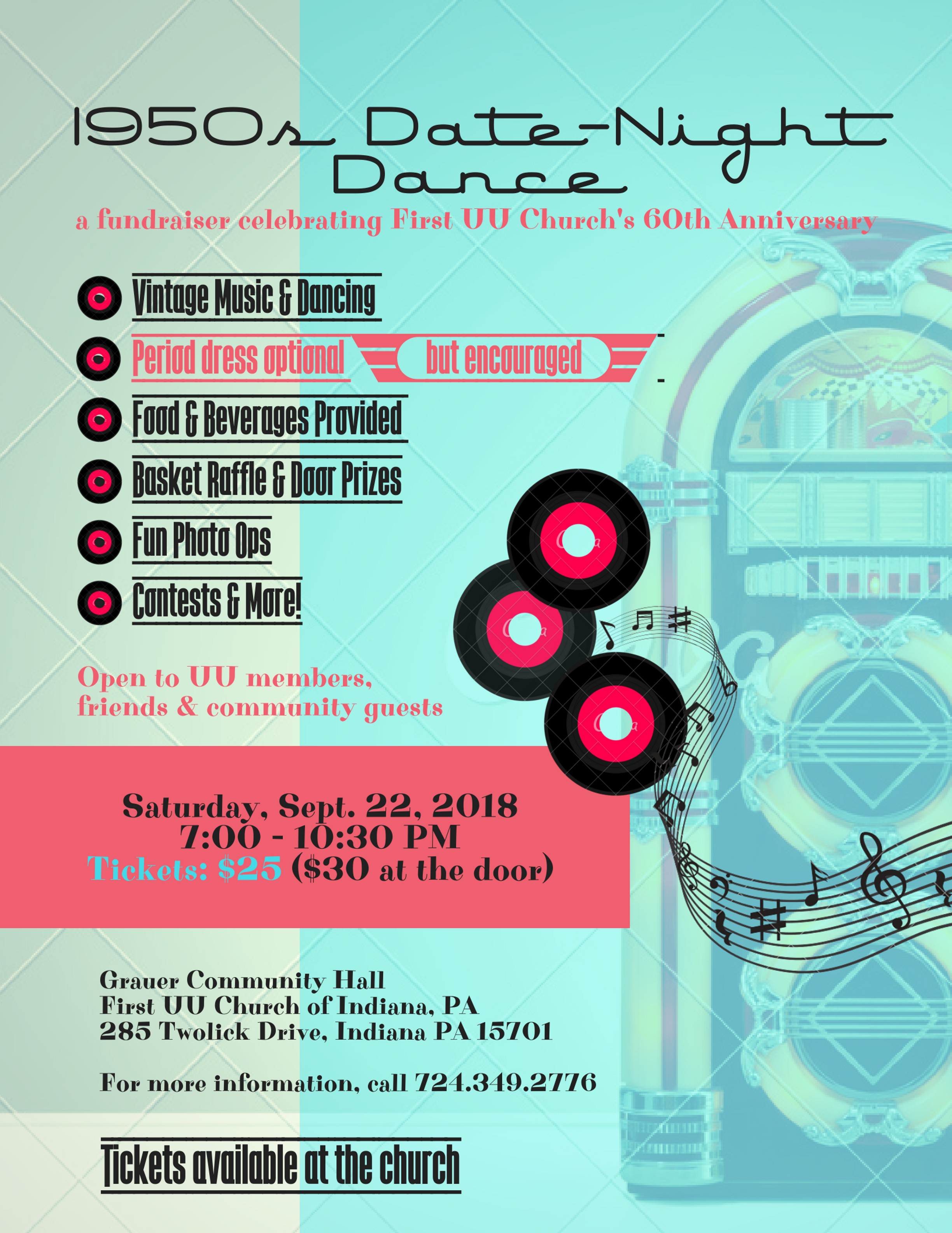 1950s Uu Party Main Flier 2 First Unitarian Universalist Church