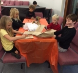 Children-enjoyed-designing-their-own-paper-pumpkin-at-the-Harvest-Festival-to-take-home.